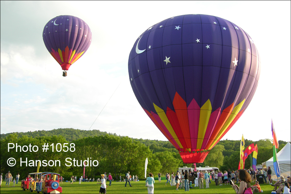 Quechee, VT - Balloon Fest - 2 Moon and Stars Balloons